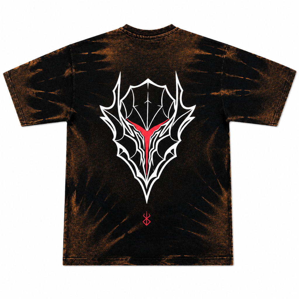 Phantom Crest Acid Wash Oversized T-Shirt for Men