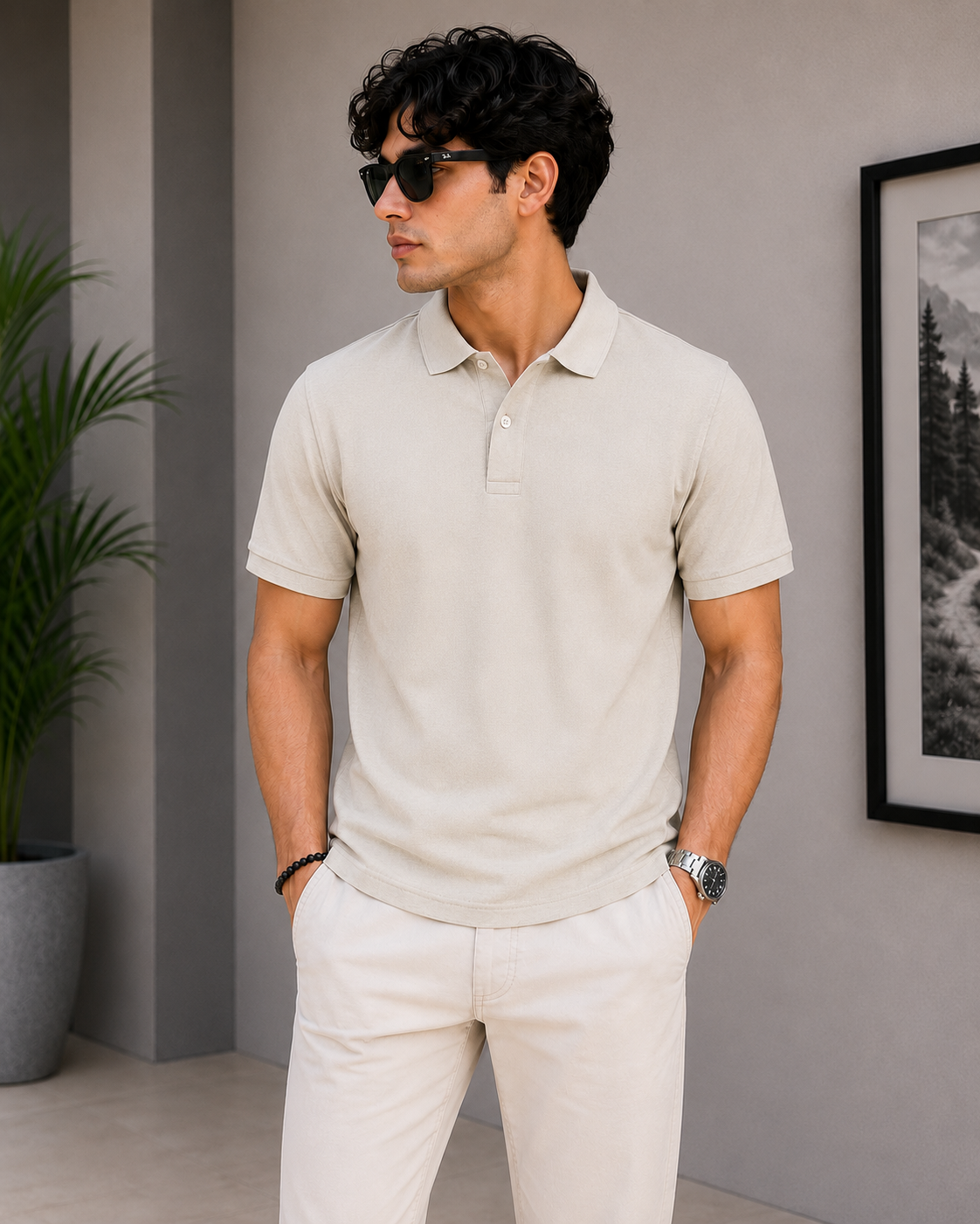 Charcoal Grey Polo Tshirt