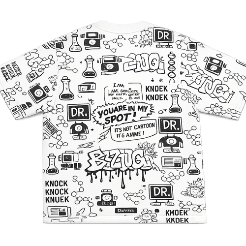 Doodle Printed Oversized T-Shirt for Men
