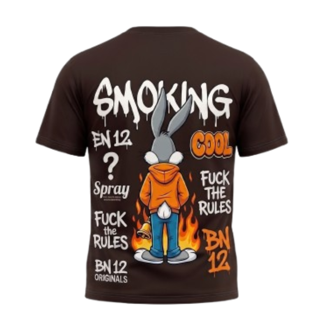 Brown Oversized Graphic T-Shirt for Men