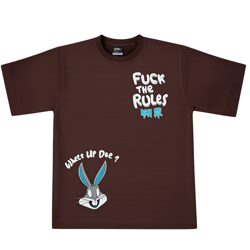 Brown Oversized Graphic T-Shirt for Men