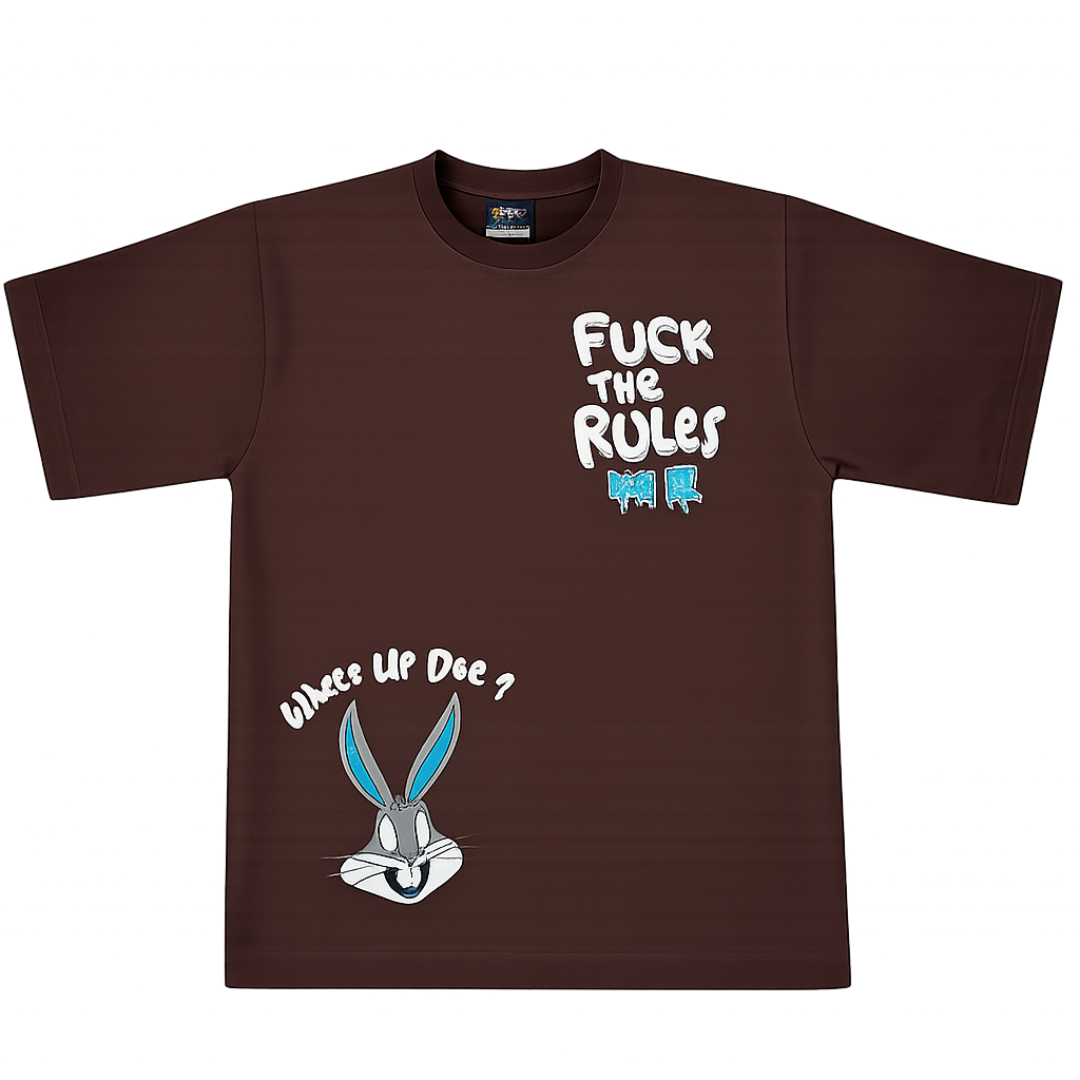 Brown Oversized Graphic T-Shirt for Men