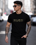 Respect Printed Black Tshirt