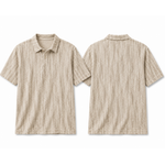 Load image into Gallery viewer, Beige Urban Mist Polo Tee
