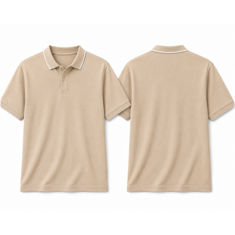 Beige Modern Heritage Polo Tshirt