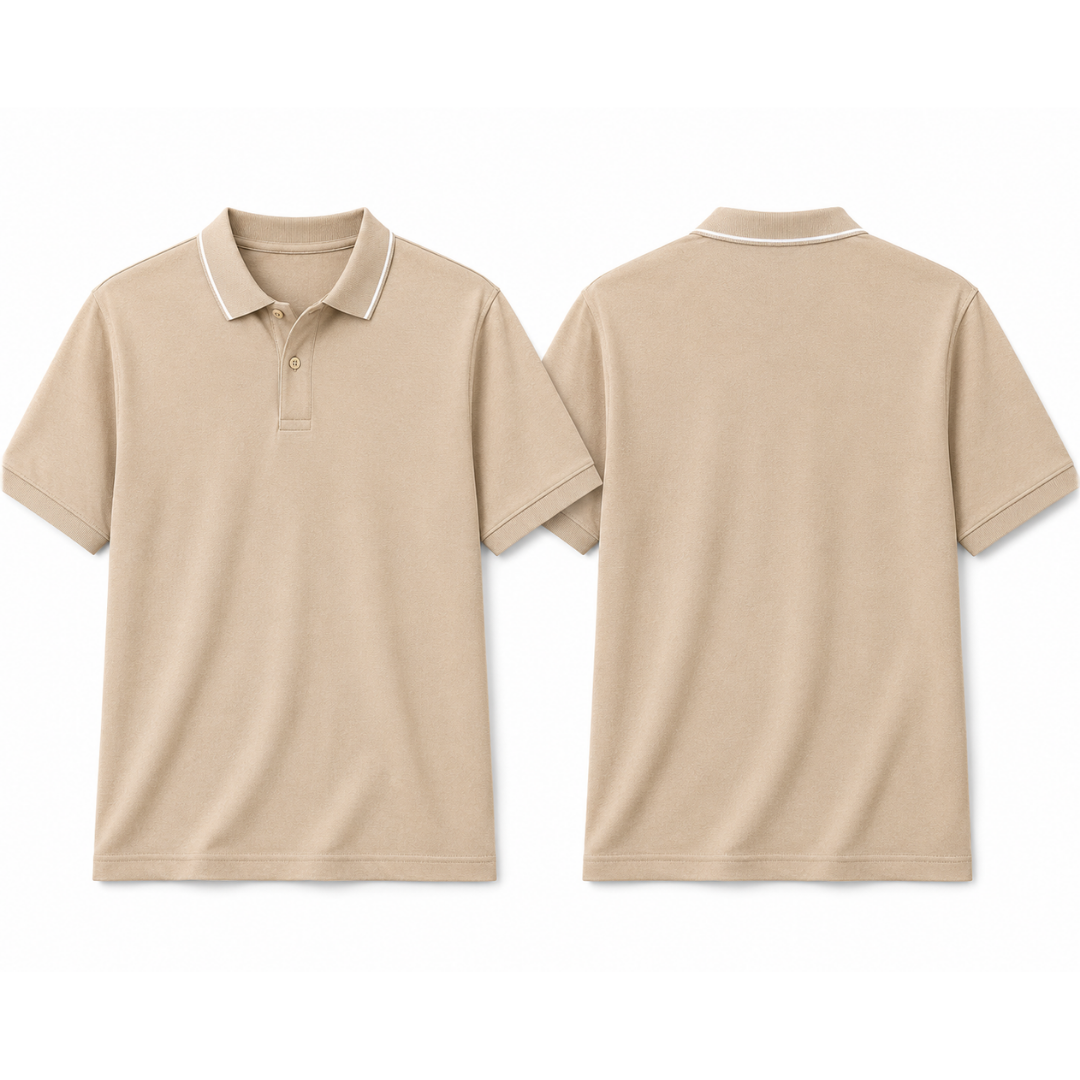 Beige Modern Heritage Polo Tshirt