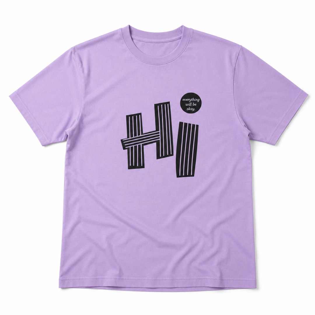 Graphic Print Lavender Tshirt